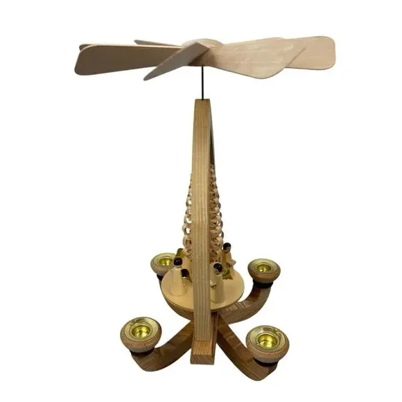 German Christmas Candle Pyramid Wood Windmill Choir Hand Made - Picture 8 of 10